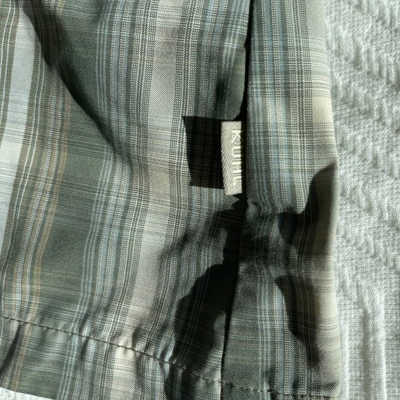 Kühl Response Lite Long Sleeve Button Up Plaid Green Lightweight Shirt Large - Picture 8 of 12